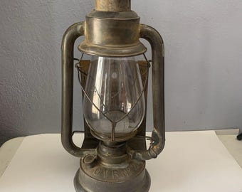 Hibbard Spencer Bartlett No 2 OVB Chicago Kerosene Lantern with Shield & Hanger