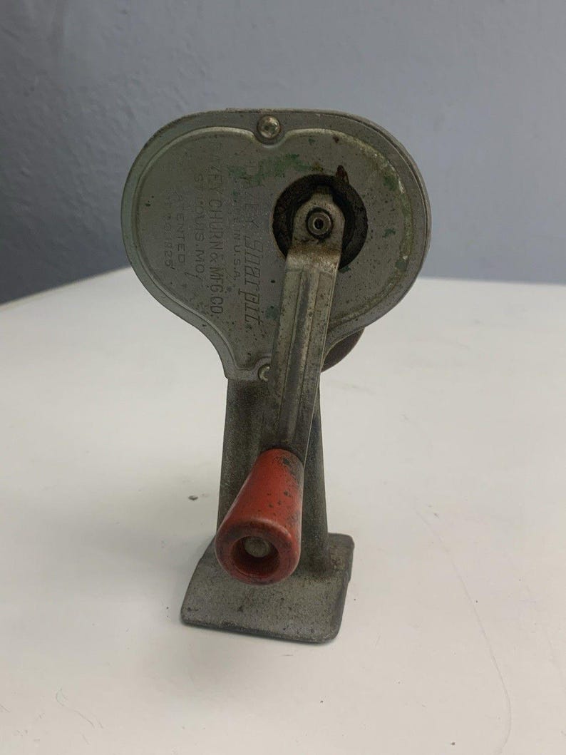 Dazey Sharpit Hand Crank Knife Sharpener Grinding Wheel Stone Vintage Pat. 1925 画像 3