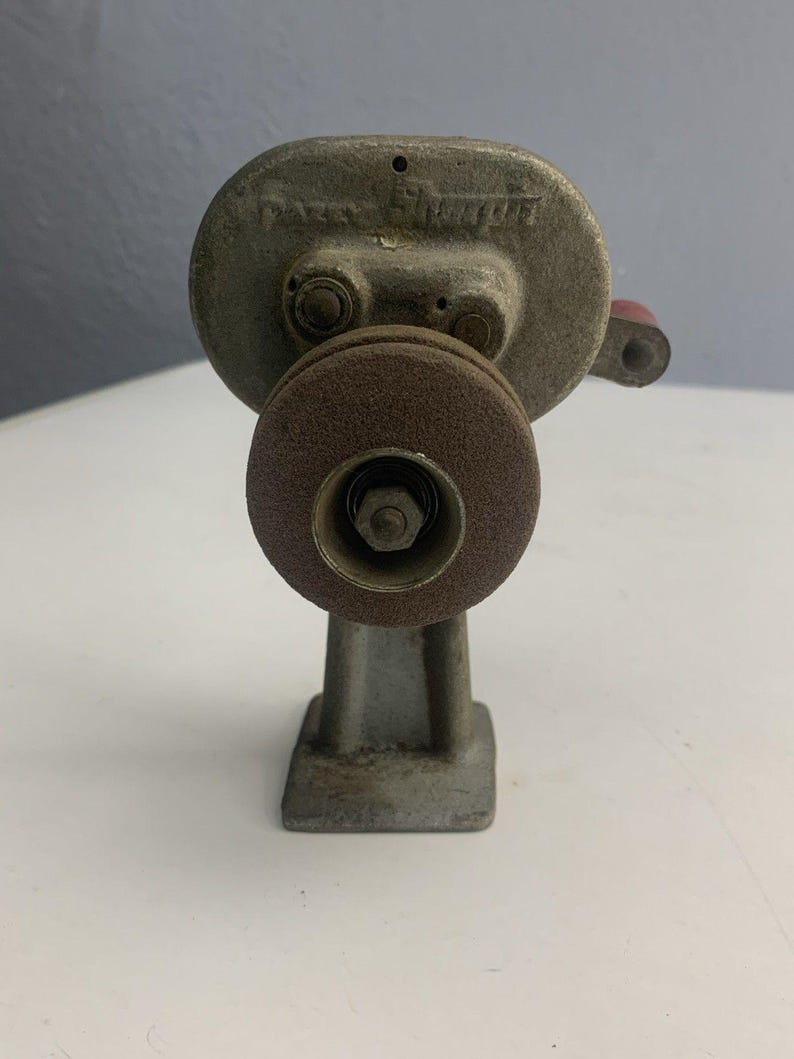 Dazey Sharpit Hand Crank Knife Sharpener Grinding Wheel Stone Vintage Pat. 1925 画像 1