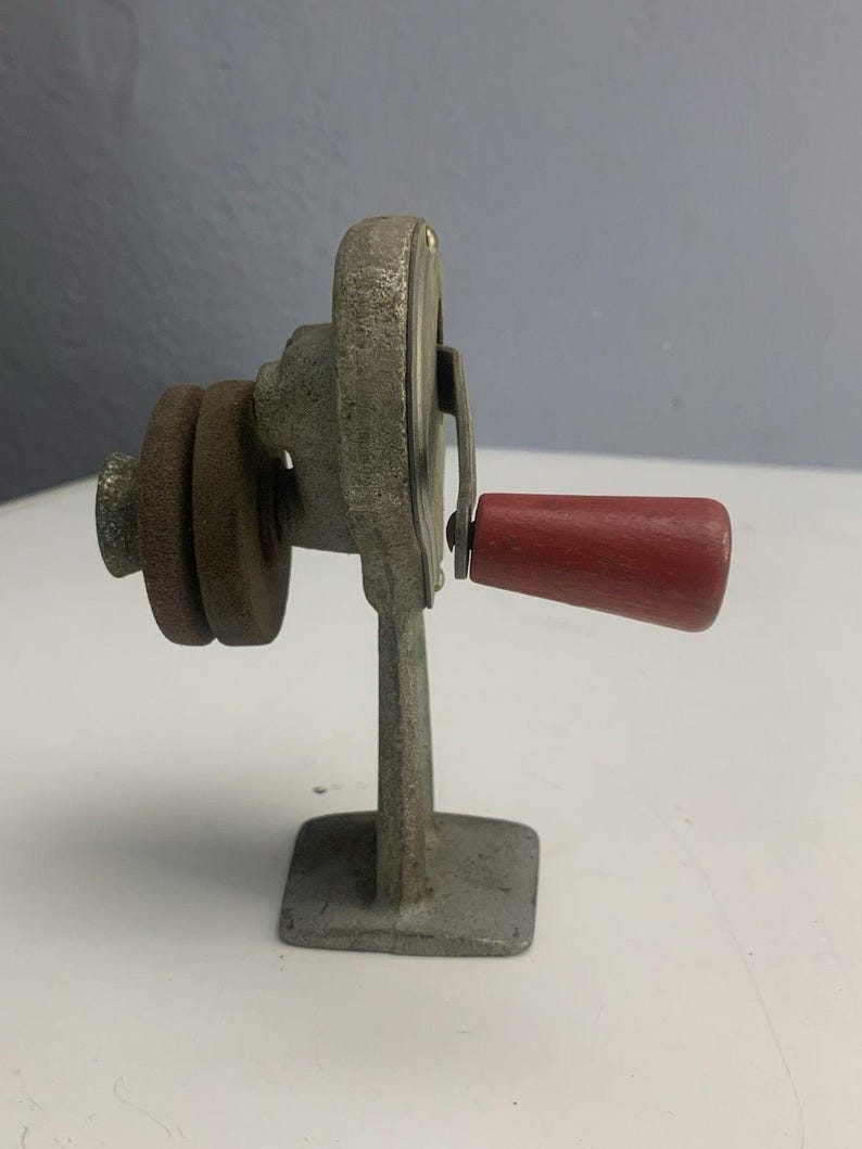Dazey Sharpit Hand Crank Knife Sharpener Grinding Wheel Stone Vintage Pat. 1925 画像 2