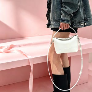 Genuine Leather Handbag, Women Shoulder Bag, Crossbody Purse, Minimalist Tote Bag, Fashion Everyday Bag, Classic Top Handle Bag