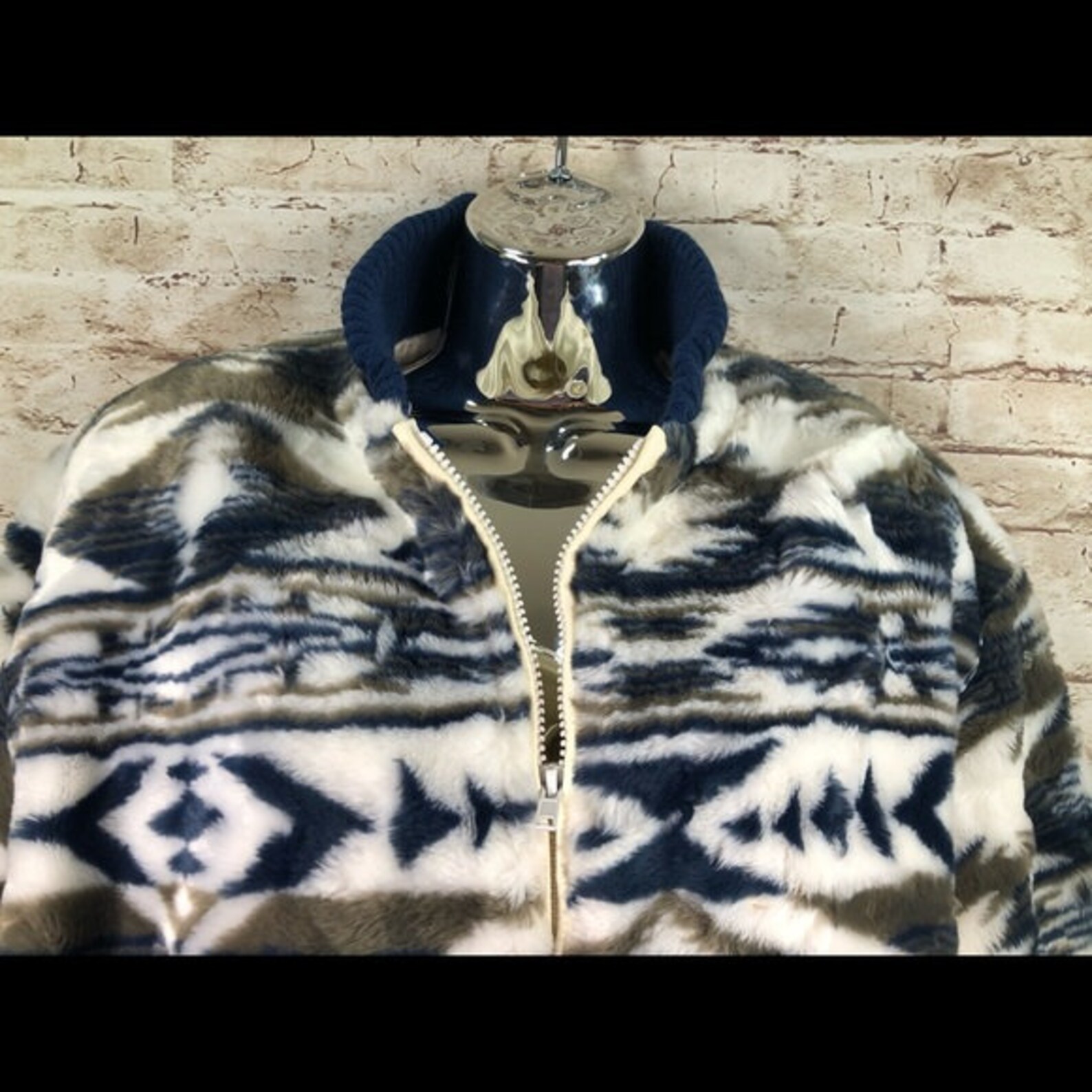 Vtg 80’sdonnybrook Aztec Teddy Bomber Jacket Sz S - Etsy