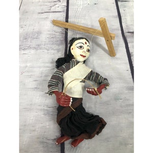vtg Indonesian Thai Burmese marionette string puppet