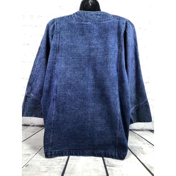 vtg 80's Ultra embellished batwing denim jacket s… - image 5