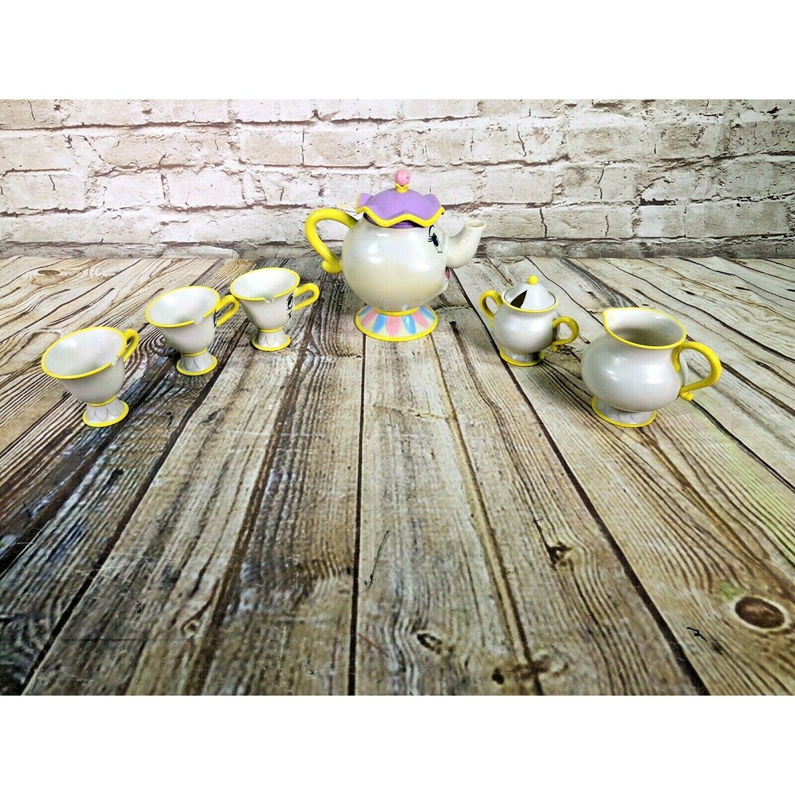 disney mrs potts and chip tea set