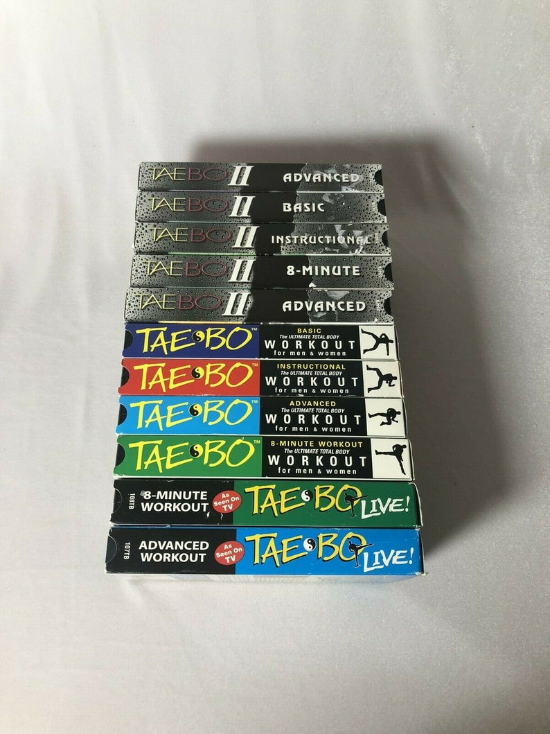 vtg Tae Bo original workout VHS mixed lot set of 11 excellent image 3