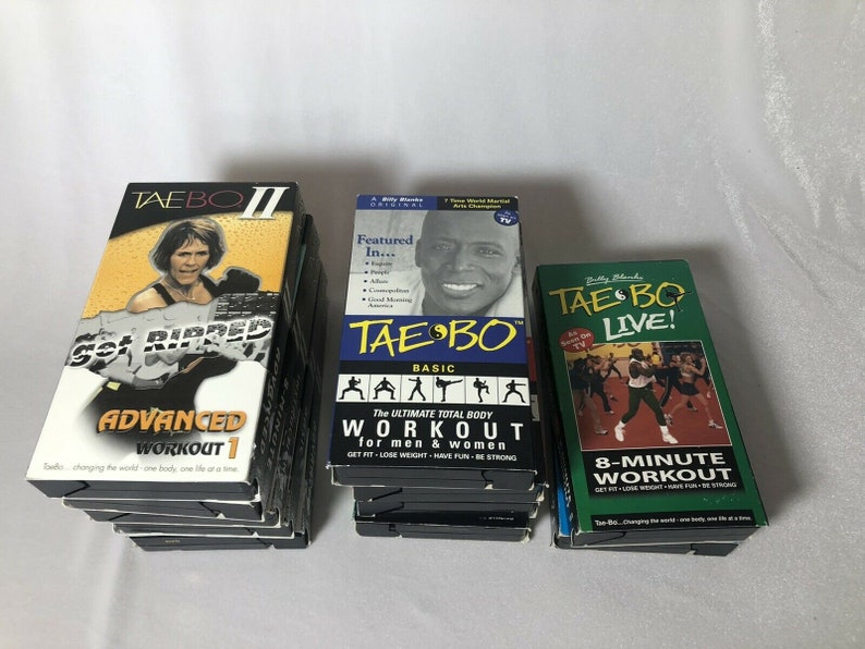 vtg Tae Bo original workout VHS mixed lot set of 11 excellent image 2