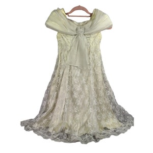 vintage Jessica McClintock bridal girls dress size 7 flowergirl victorian lace