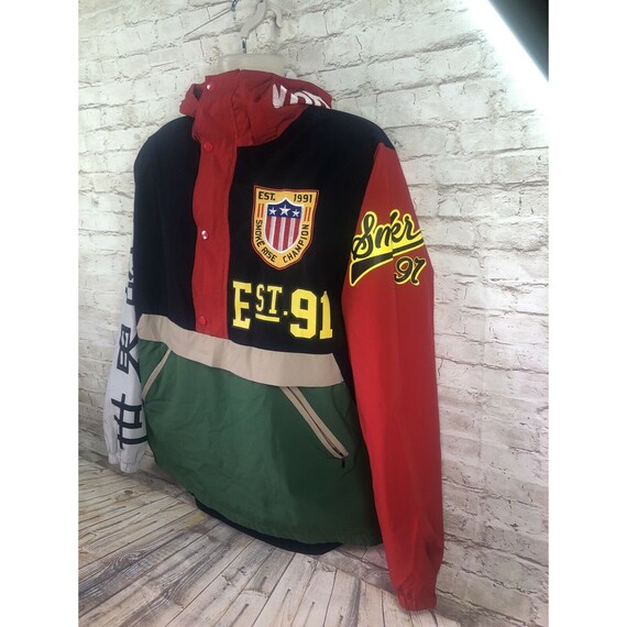 vtg Smoke Rise '91 Champion Men's Nylon Moto Zip … - image 2