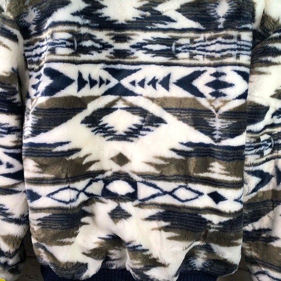 Vtg 80’sdonnybrook Aztec Teddy Bomber Jacket Sz S - Etsy