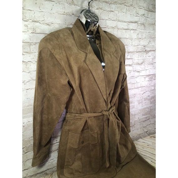 vtg 80s Pia Rucci womens sz 8/M suede 2 piece ski… - image 3