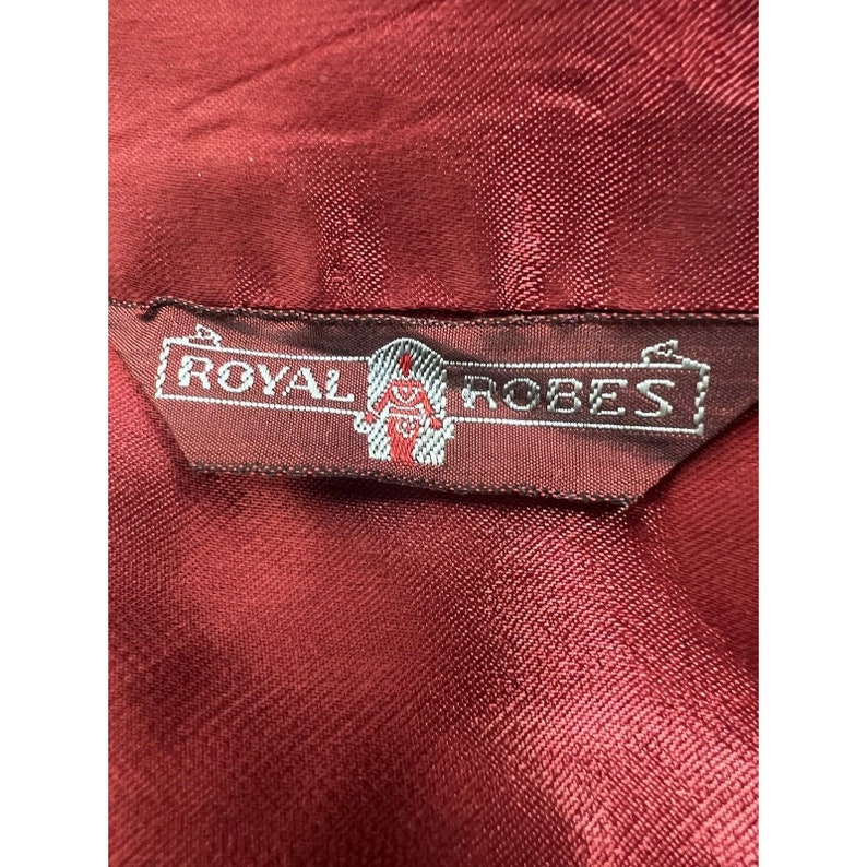 vtg 50's Royal Robes polka dot silk gentlemans smoking jacket sz XL Hugh Hefner image 3