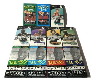 vtg Tae Bo original workout VHS mixed lot set of 11 excellent