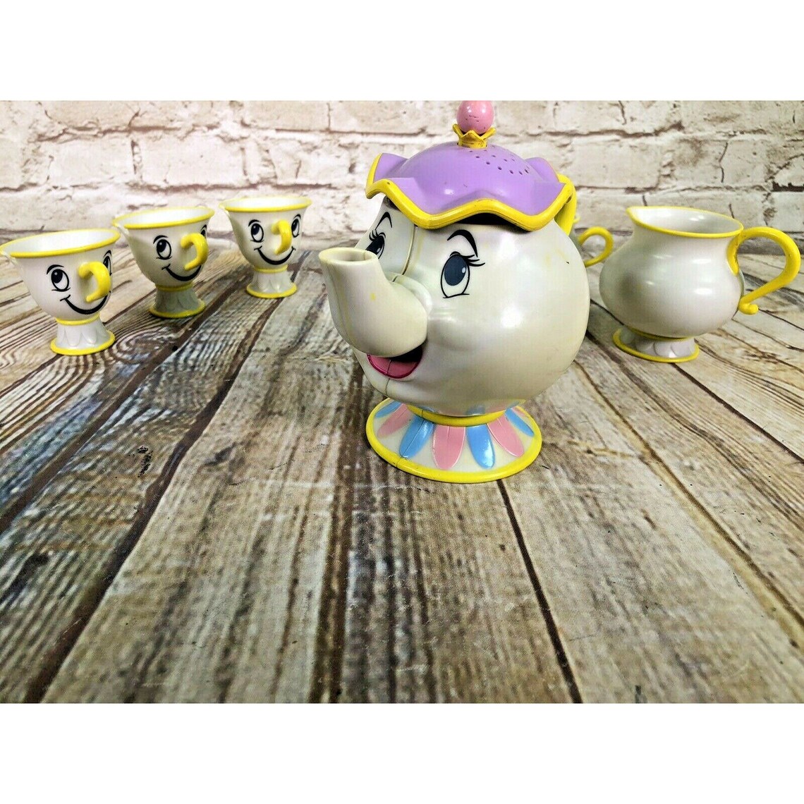 disney mrs potts and chip tea set