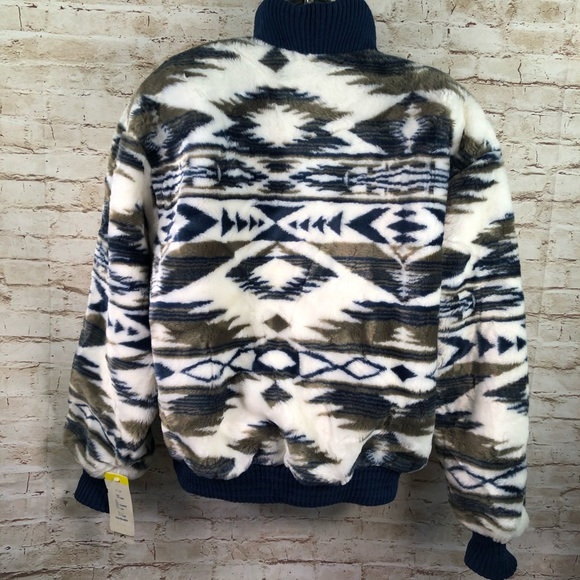 Vtg 80’sdonnybrook Aztec Teddy Bomber Jacket Sz S - Etsy