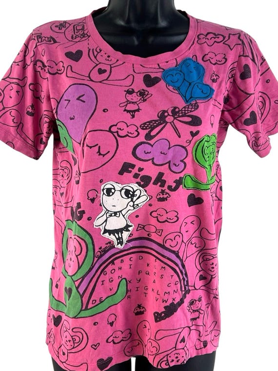 vtg Y2K innocent world patchwork classic J brand fashion designer tee sz xs