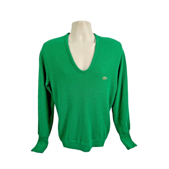 vtg 60's Izod Lacoste pullover sweater emerald gre