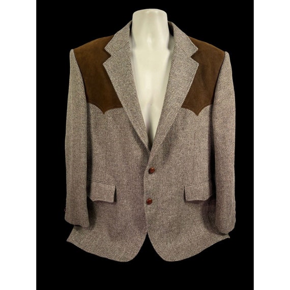 Vtg1950s LEVIS Western Wear Tweed Wool and Suede 46R Blazer - Etsy
