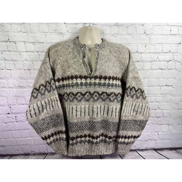 Vintage I MAGNIN by Himalaya Pullove Rawr Wool Sweater Mens sz L