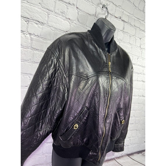 vtg Lillie Rubin womens lambs leather quilted bom… - image 5