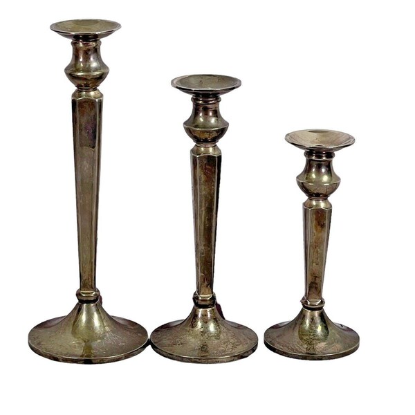 Pottery Barn Silver Candle Holder Etsy