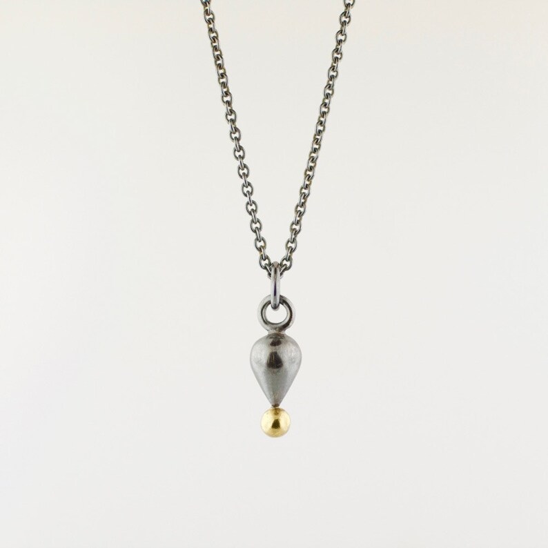 Large Size Pendulum Plumb Bob Drop Necklace Gold Silver Etsy