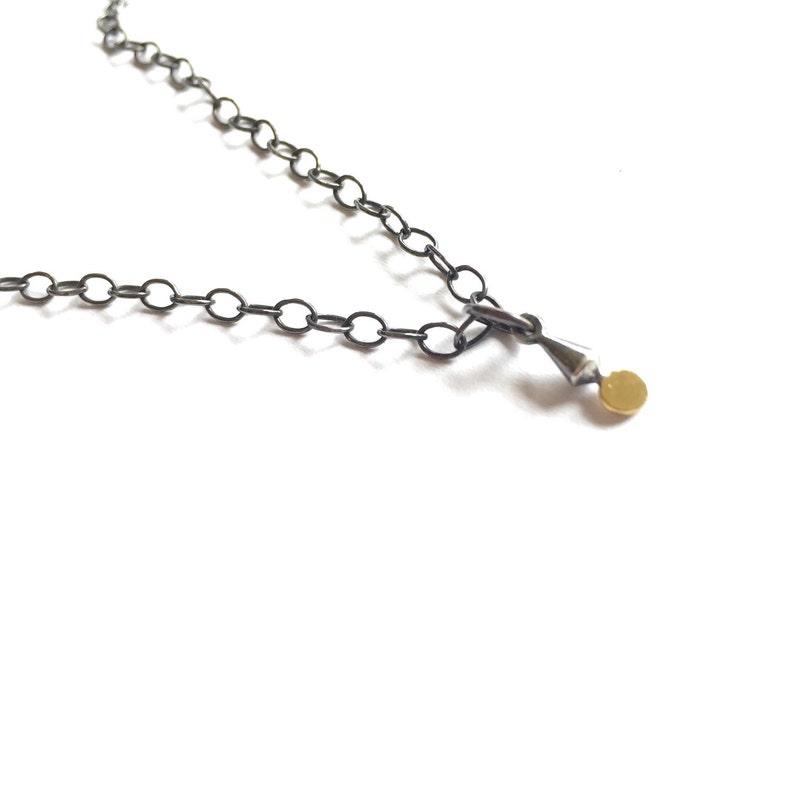 Tiny Pendulum Plumb Bob Drop Necklace Gold Silver Pendant Etsy