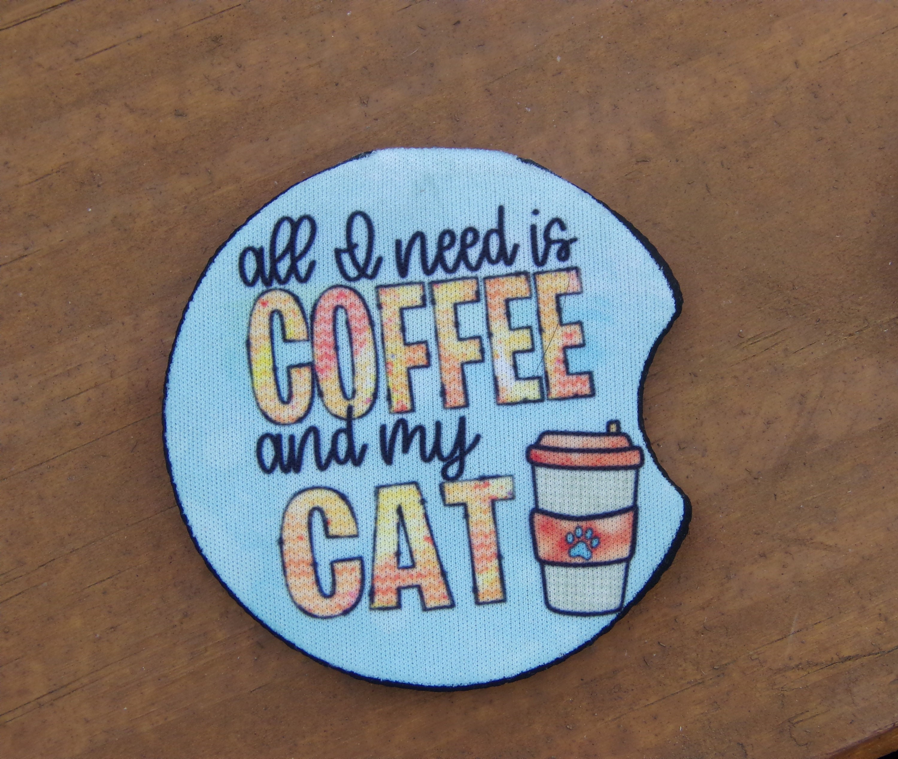 All I Need Is Coffee Car Coaster - Thumbnail 3