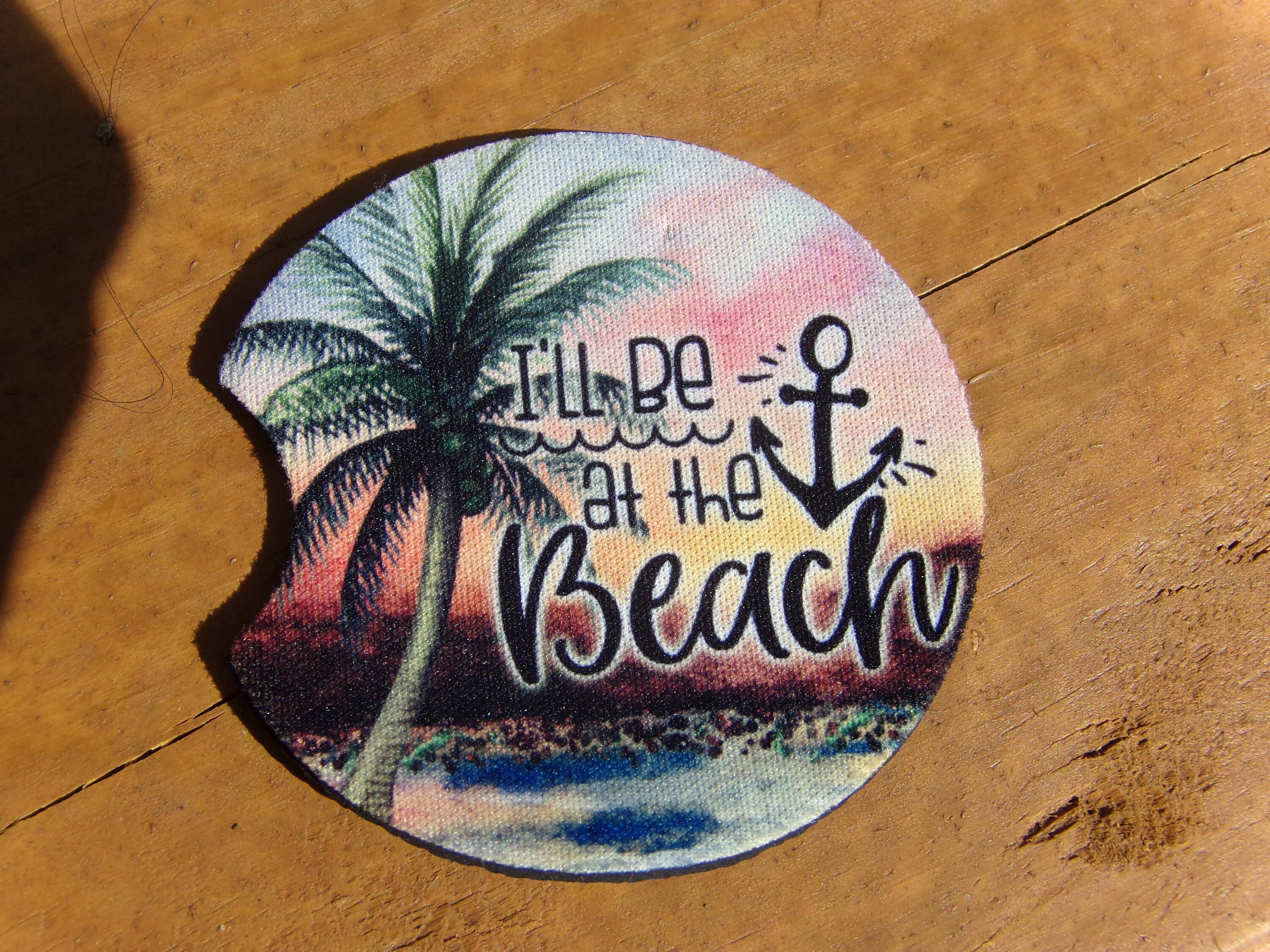 I'll Be At The Beach Car Coaster