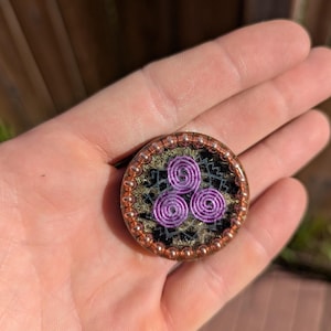 Crown Chakra Pocket Orgonite Puck with shungite