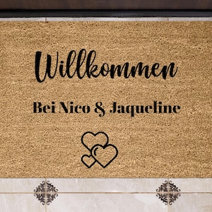 Personalized Coconut Doormat Indoor Mat Housewarming Gift Wedding Gift Doormat