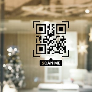 Gepersonaliseerde QR-code "Scan Me" vinylsticker