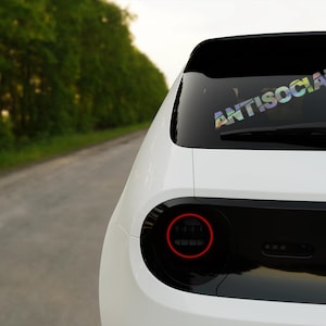 Car sticker ANTISOCIAL Tuning Sticker Window Wedge