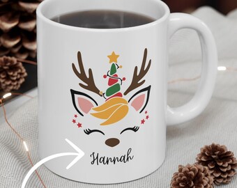 Gepersonaliseerde kerstmok rendier