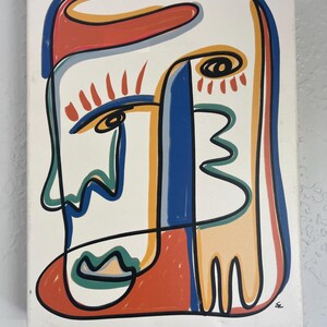 Impressão abstrata em tela montada de Sunday Scribes