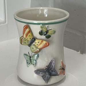 Butterfly Vase | Allure Ceramic Vase with Vintage Vibe | Floral Home Decor