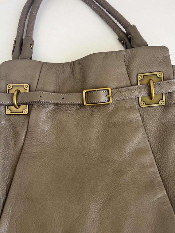 Authentic ELLIOTT LUCCA Genuine Pebbled Leather Satchel Shoulder Bag