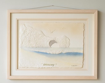 Original Wesley Wess Smith “archway” 3D Pressed Paper Art • Signed