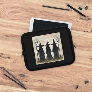 Housse pour ordinateur portable Witchy, étui mystique bohème, housse pour ordinateur esthétique sorcière, idées cadeaux pour Halloween, accessoires technologiques élégants