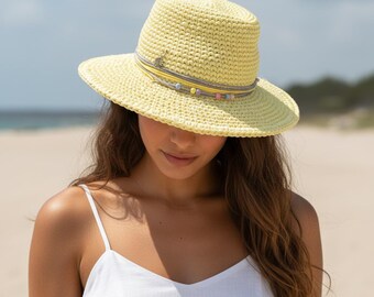 Crochet Hat Boho, Handmade Summer Hat, Womens Crochet Hat, Boho Sun Hat, Lightweight Beach Hat, Straw Style Hat, Gift For Women