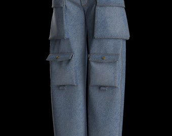 3D DENIM - 3D JEAN - CLO 3D - Digital - Marvelous Designer