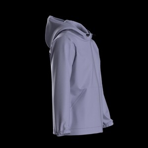 Makieta kurtki wiatrówki 3D dla Procreate | Clo3D Blender Garment | Model odzieży 3D zdjęcie 5