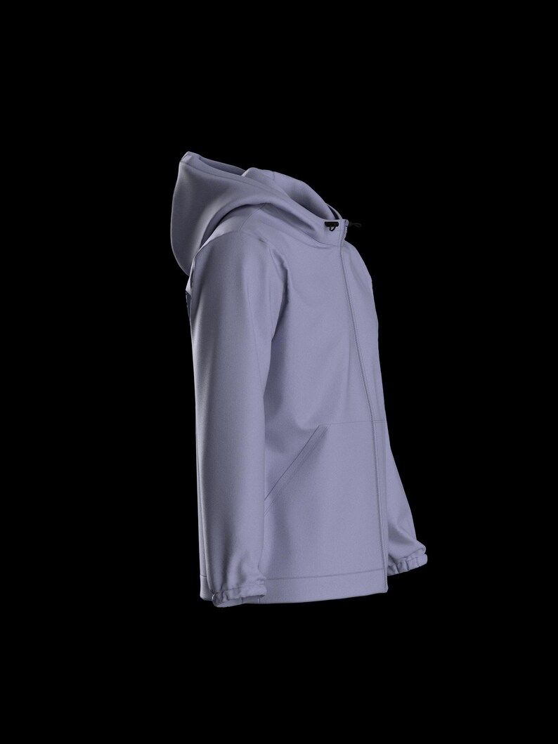 Makieta kurtki wiatrówki 3D dla Procreate | Clo3D Blender Garment | Model odzieży 3D zdjęcie 5