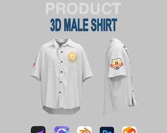 3D Shirt Mockup for Procreate | Clo3D Blender 3D Garment Model
