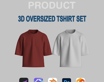 3D Tshirt Mockup for Procreate | Clo3D Blender 3D Garment Model