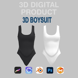 3Dボディスーツ – CLO3D、Blender、Procreateでカスタマイズ可能なデジタル衣装 | OBJ FBX ZPRJ + アニメーション + 33レンダリング 3D水着