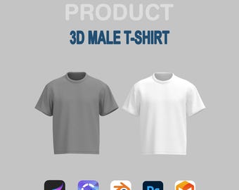3D Tshirt Mockup for Procreate | Clo3D Blender 3D Garment Model