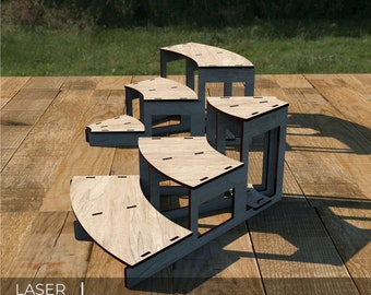 Fair Stand SVG: 3-Stage Display Shelf, Laser Cut Files (Digital Download)