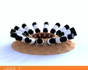 CNC Wine Bottle Rack SVG, 12mm Digital File (Digital Download)