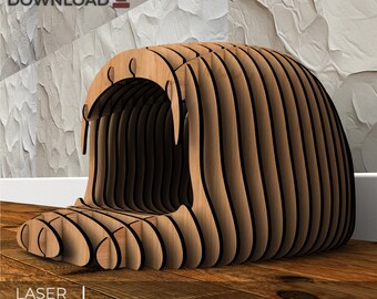 Parametric Cat House, Cat House SVG, House Kitten File, Pet House, Bed for Cat PDF, Model of house for cat, self-assembled house cat